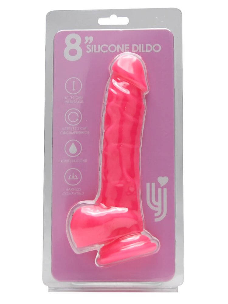 20.0cm Liquid Silicone Realistic Dildo Pink Loving Joy