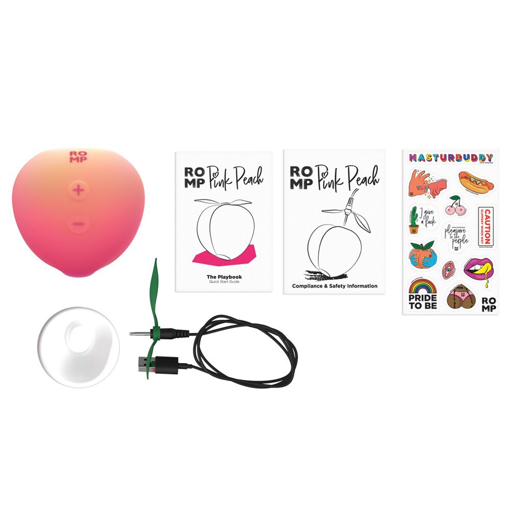 6.3cm Pink Peach Clitoral Stimulator 'Get Juicy' by Romp