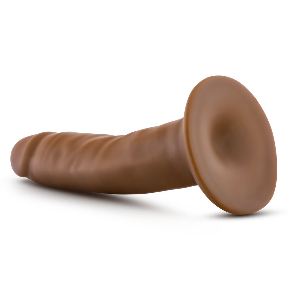 13.9cm Dr Skin Realistic Dildo with Balls Mocha Blush Novelties
