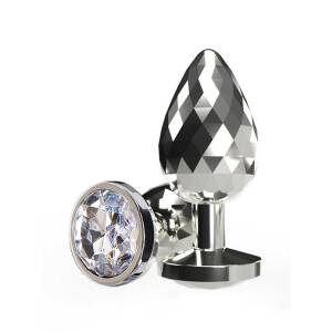 2.7cm Ø Small Disco Diamod Plug Silver 7.5cm ToyJoy