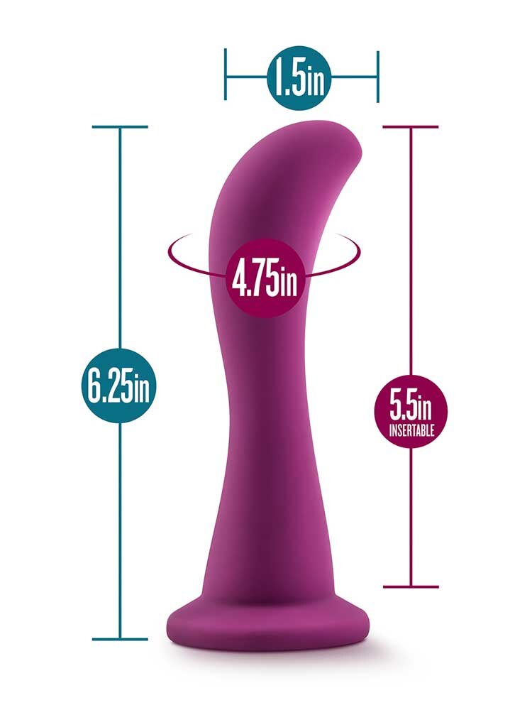 15.8cm Bellatrix Temptation Curved G-Spot Dildo Violet Blush Novelties