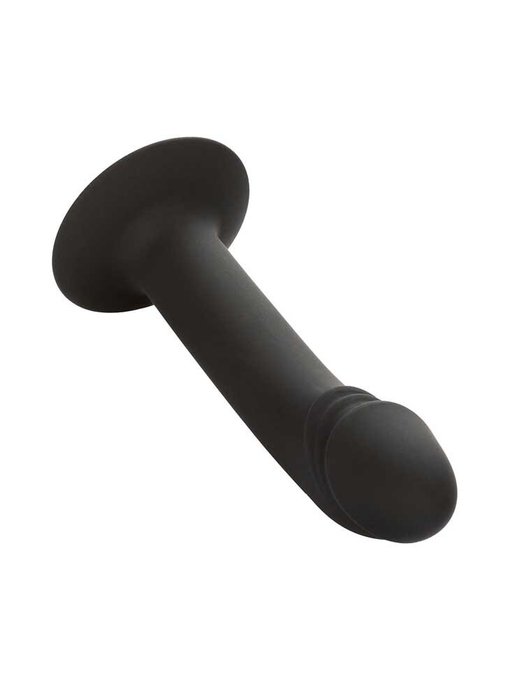 Silicone Curved Anal Stud Black by Calexotics