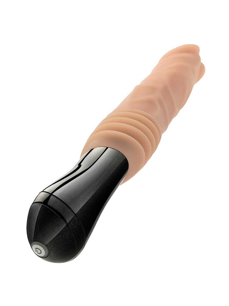 26.7cm Dr Knight Realistic Thrusting Vibrator Vanilla Dr Skin Blush Novelties