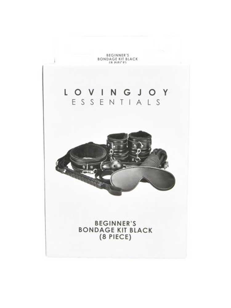 Beginner's Bondage Kit Black (8 Piece) by Loving Joy