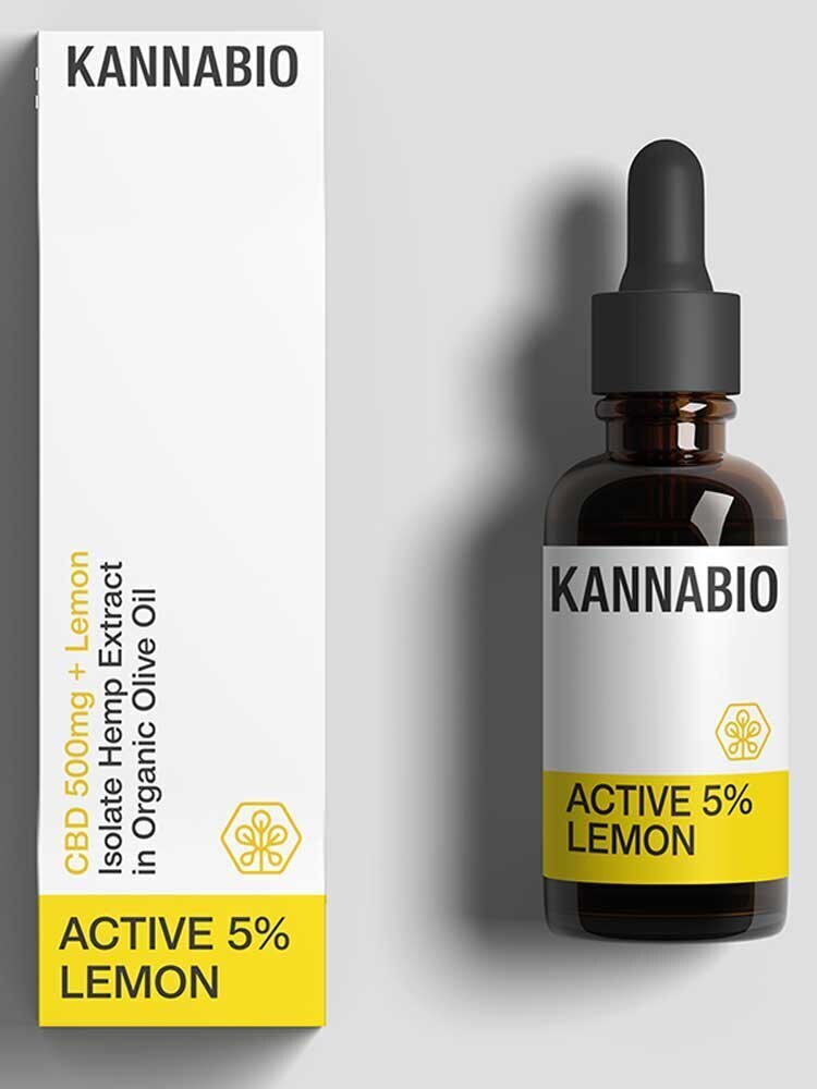 Active Lemon CBD 5% THC Free (500mg CBD) 10ml Kannabio