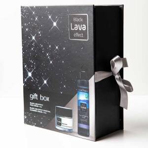 Black Lava Effect Gift Box Cleansing Cream 150ml + Face Cream 50ml Olive Touch