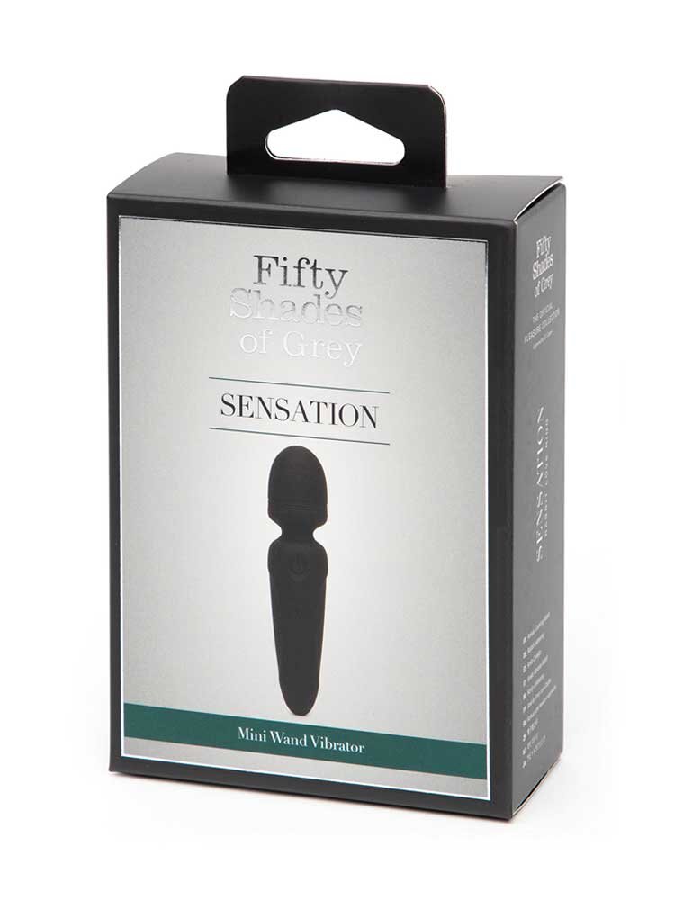 10.2cm Mini Wand Vibrator Black Fifty Shades of Grey