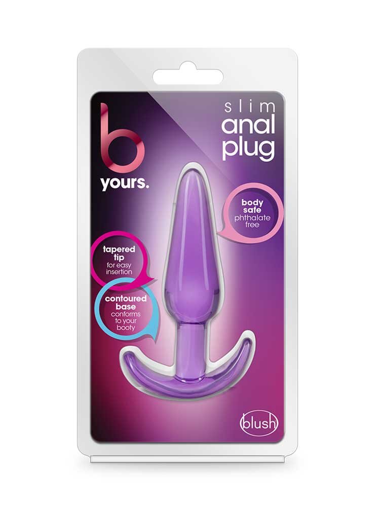 2.5cm Ø Slim Anal Plug B-Yours Purple 10.8cm Blush Novelties