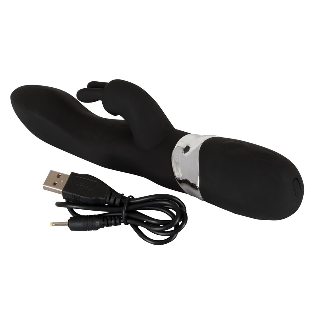 21.0cm Classic 2 Motor Rabbit Vibrator Black Sweet Smile Orion