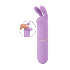 10.8cm Cuties Silky Touch Mini Rabbit Ears Vibrator Purple You2Toys