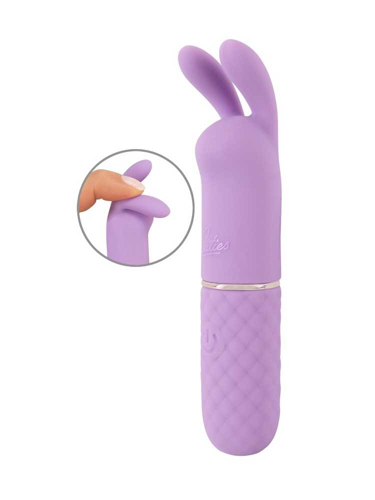 10.8cm Cuties Silky Touch Mini Rabbit Ears Vibrator Purple You2Toys