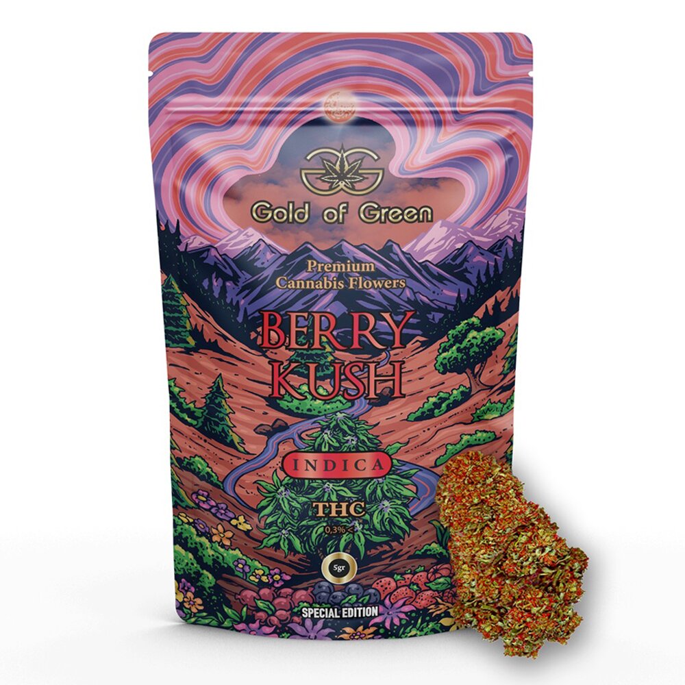 Berry Kush Indica 100% THCp 5gr Gold of Green
