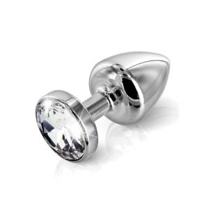 Anni Plug Silver/Clear 6.50cm Swarovski Crystal by Diogol