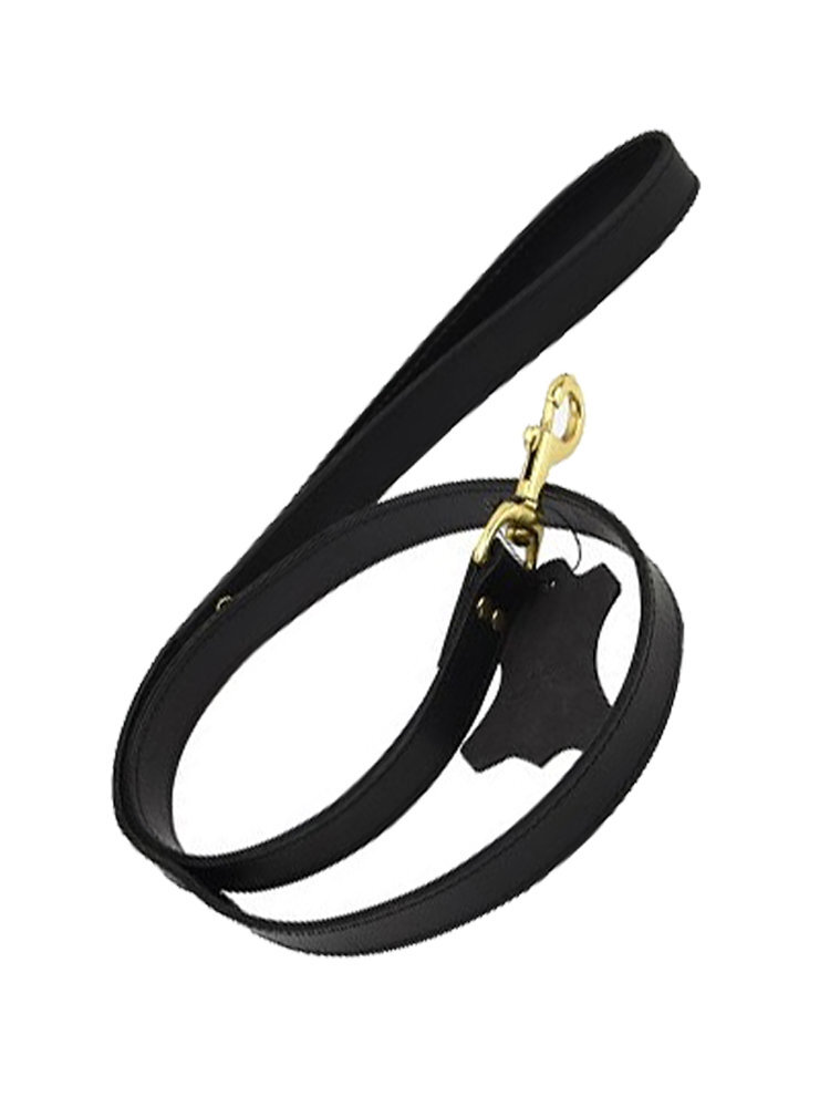Nubuck Black Leather Leash by Loving Joy