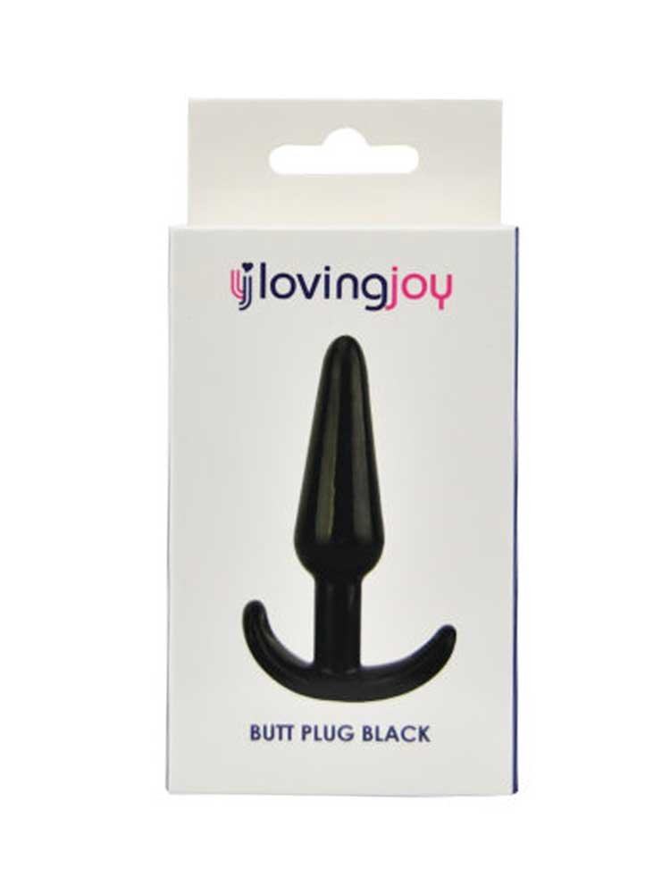 11.0cm Butt Plug Black Loving Joy