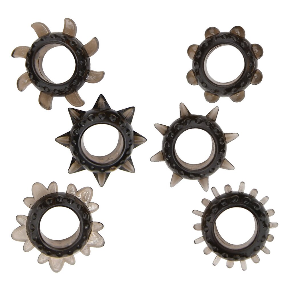 Textured Cock Ring Set (6 Pack) Loving Joy