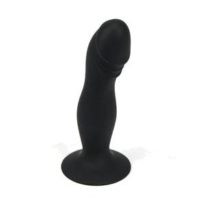 Silicone Dildo 15.50cm with Suction Cup Black by Loving Joy