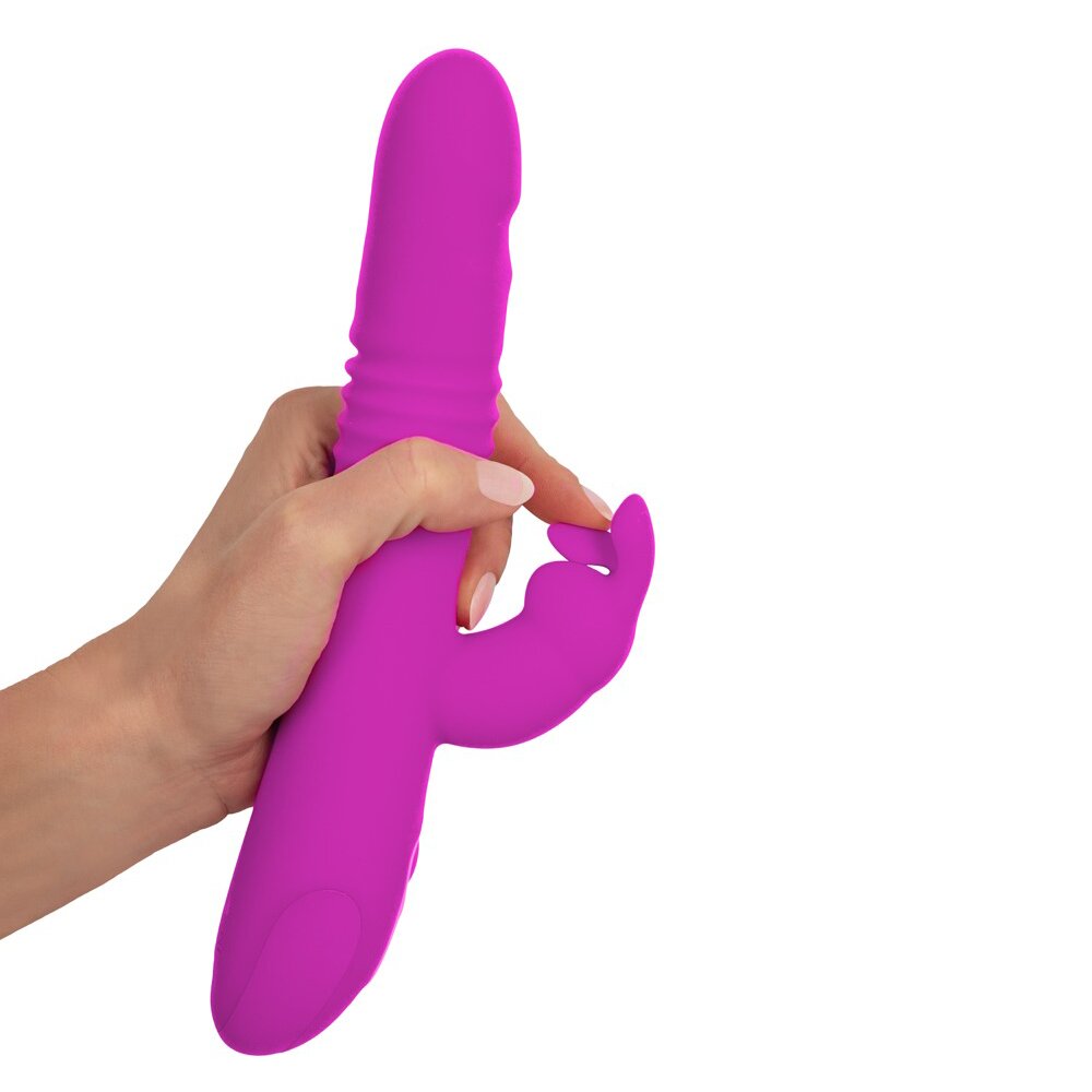 24.7cm Thrusting Pearl Rabbit Vibrator Sweet Smile Orion