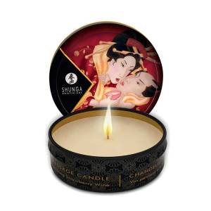 Massage Candle Romance 30ml with Strawberry Wine by Shunga