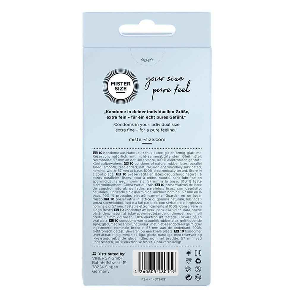 Προφυλακτικά Large 10 Pack (57mm) Mister Size