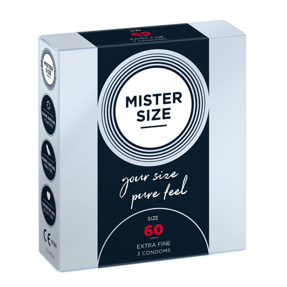 Condoms 3 Pack (60mm) Mister Size