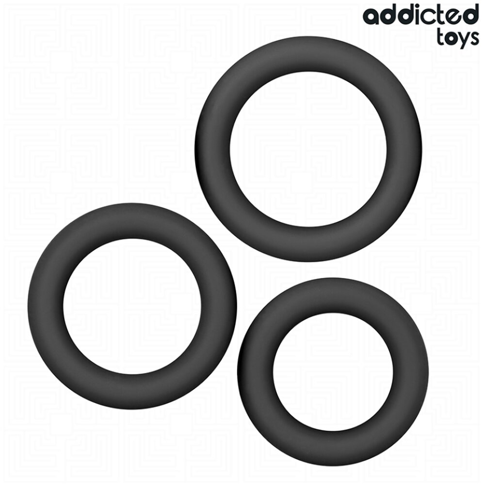 Cock Ring Set (3 Pieces) Extra Thickness Addicted Toys DreamLove