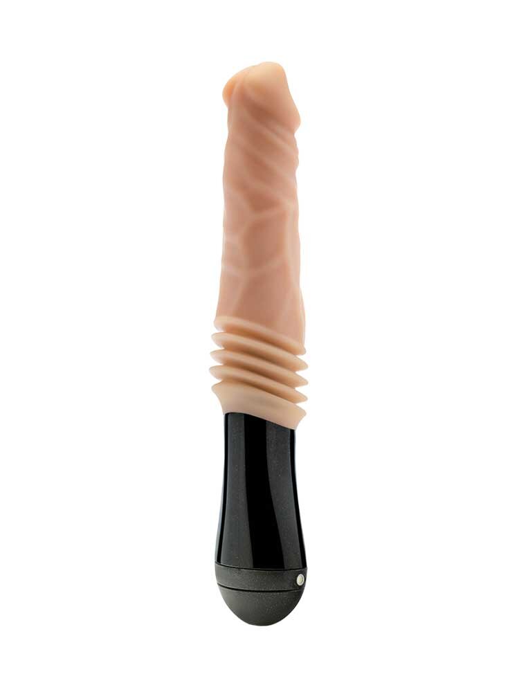 26.7cm Dr Knight Realistic Thrusting Vibrator Vanilla Dr Skin Blush Novelties