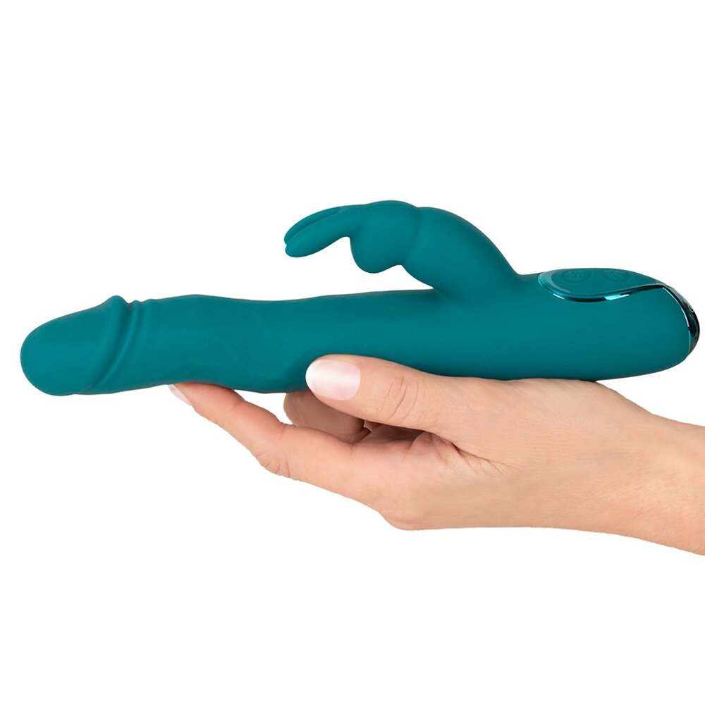 22.5cm Wiggling Function Rabbit Vibrator Green Sweet Smile Orion