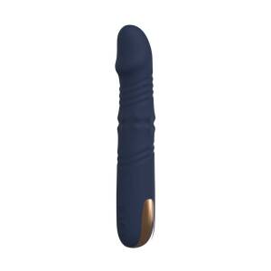 22.3cm Goddess Afrodite Up And Down Vibrator With Rotating Beads Blue Dream Toys