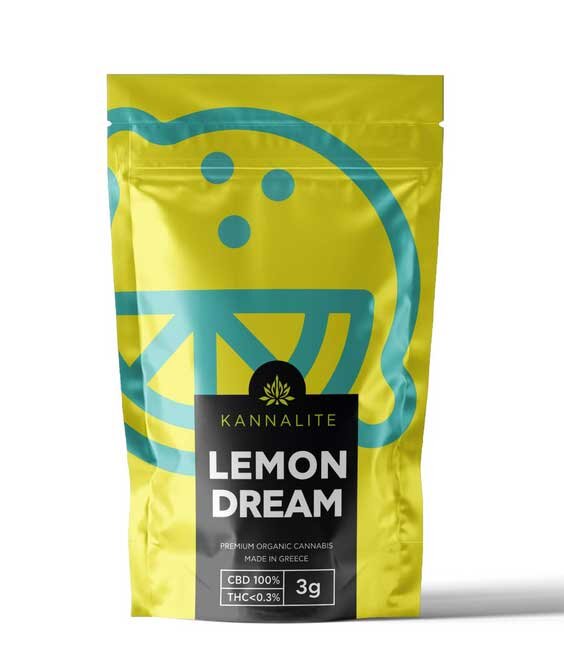 Lemon Dream Ελληνικοί Βιολογικοί Ανθοί CBD 16% 3gr Kannabio