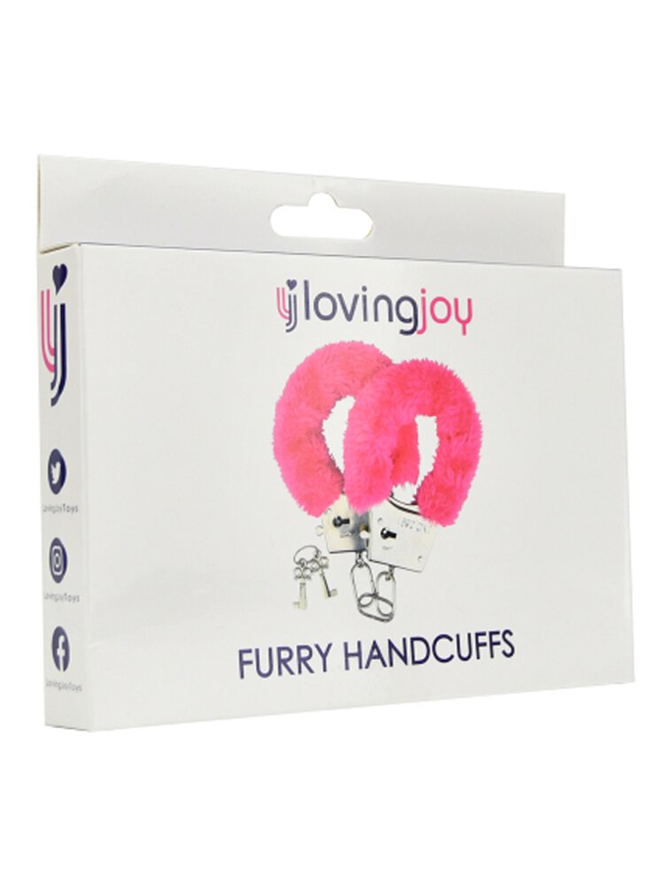 Furry Handcuffs Pink Loving Joy