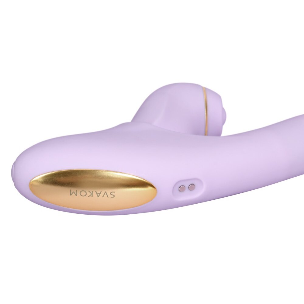 19.6cm DuoGlow Thrusting Beaded APP Vibrator with Pulsating Stimulator Svakom