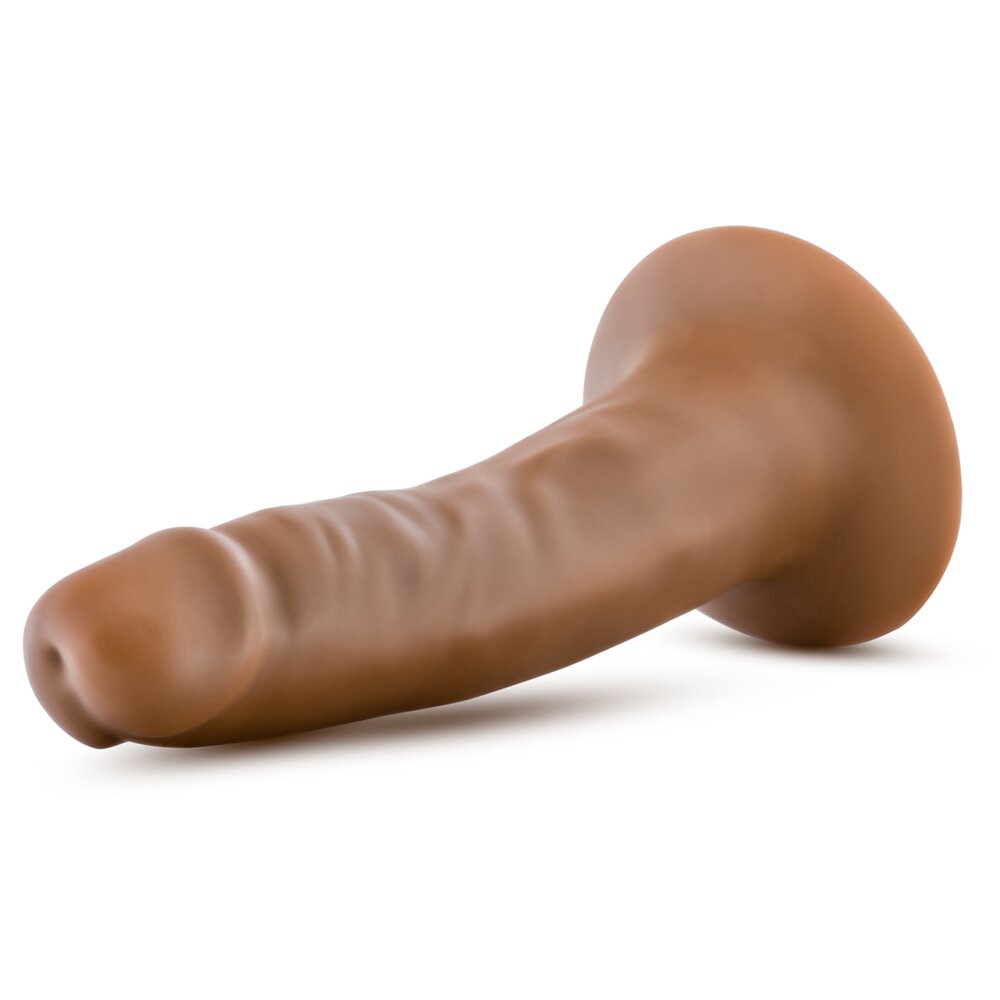 13.9cm Dr Skin Realistic Dildo with Balls Mocha Blush Novelties