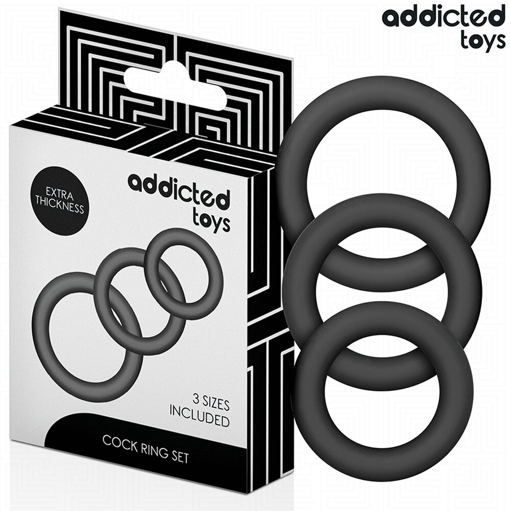 Cock Ring Set (3 Pieces) Extra Thickness Addicted Toys DreamLove