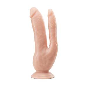 20.0cm Double Penetration Cock Dr Skin Vanilla Blush Novelties