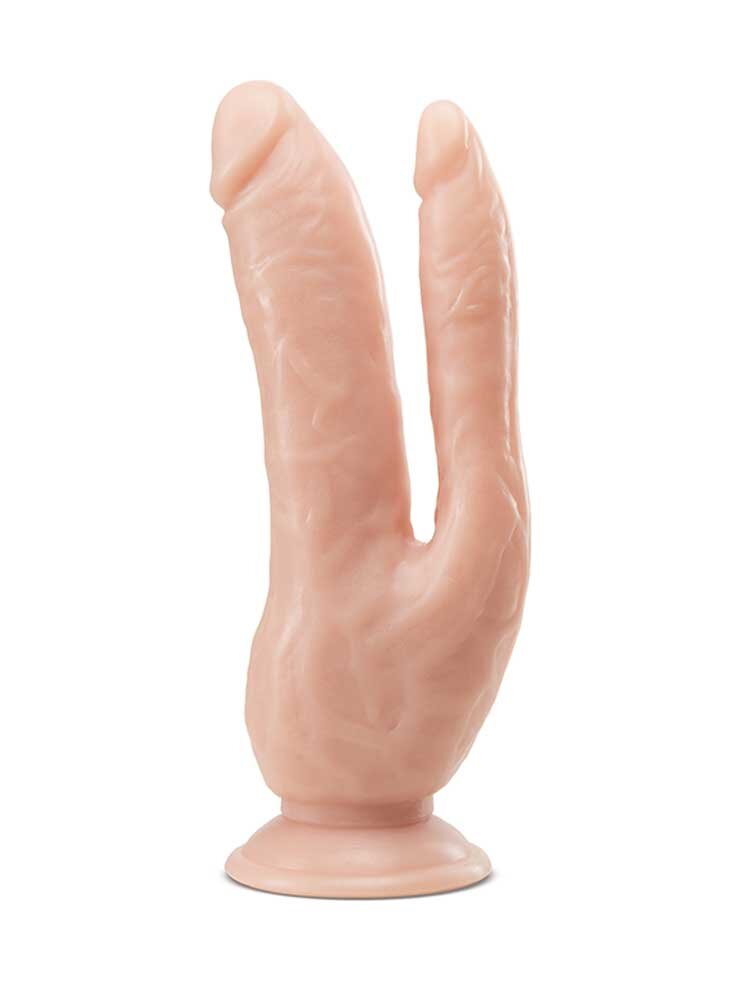 20.0cm Double Penetration Cock Dr Skin Vanilla Blush Novelties