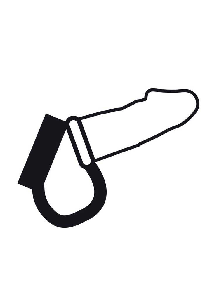 Darkness BDSM Cock & Testicle Ring Black DreamLove