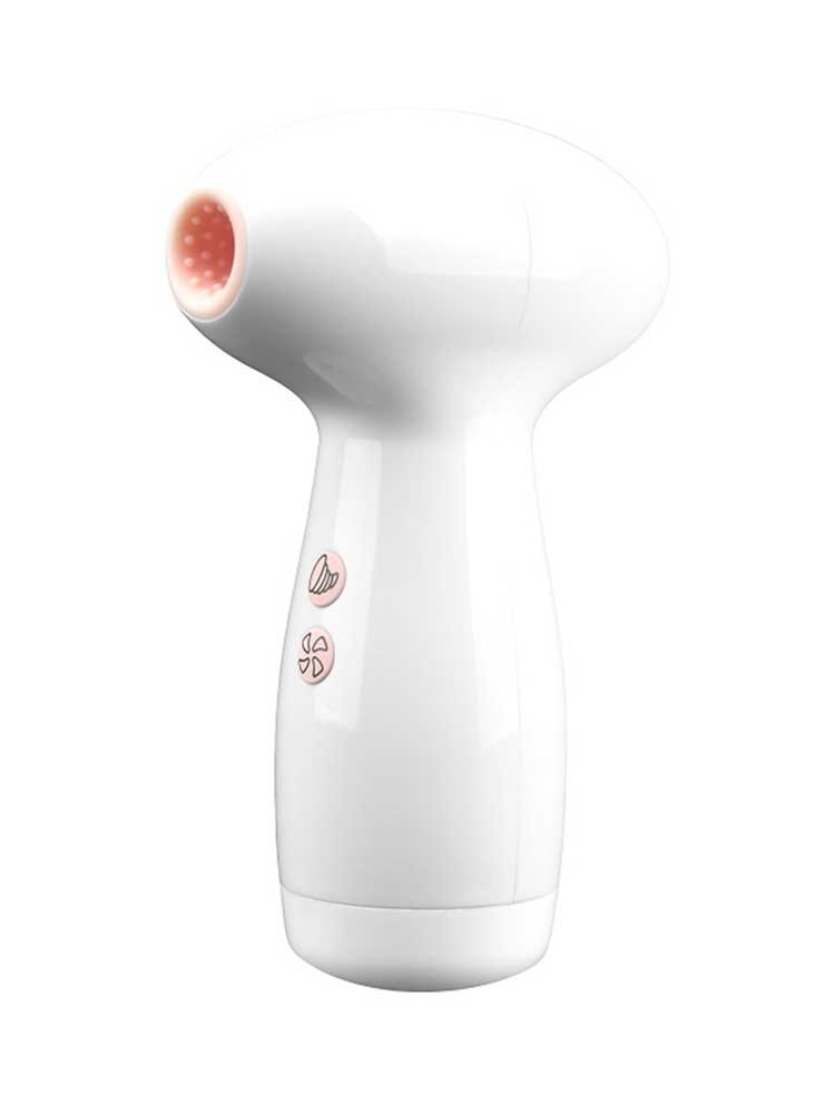 2 in 1 Suction Clitoral Vibrator White by Loving Joy