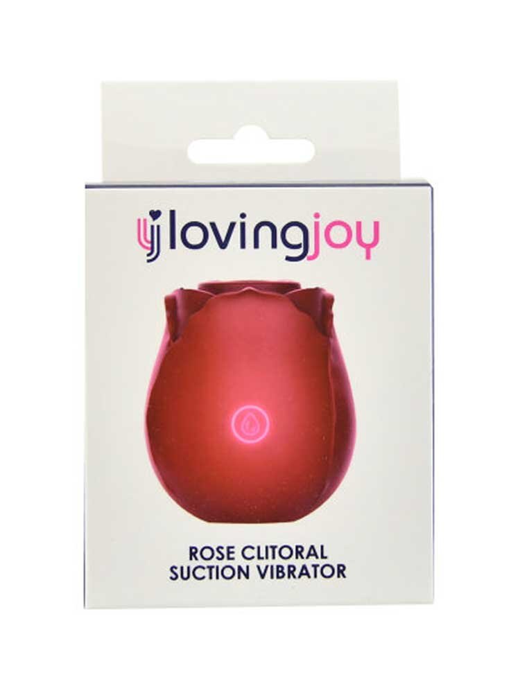 Rose Toy Clitoral Suction Vibrator Red Loving Joy