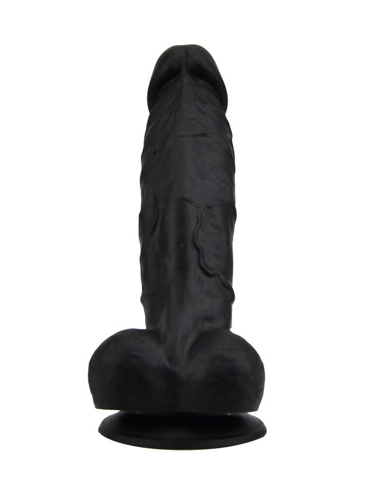 17.0cm Liquid Silicone Realistic Dildo Black Loving Joy