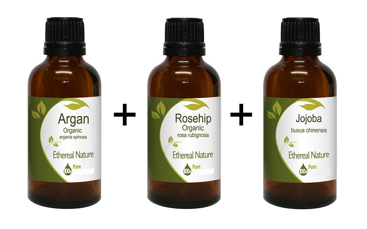 Anti-Age Power (Argan 30ml + Άγριο Τριαντάφυλλο 30ml + Jojoba 30ml) Nature & Body