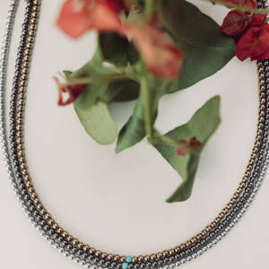 Classic Hematite Necklace by Cherry Anthie