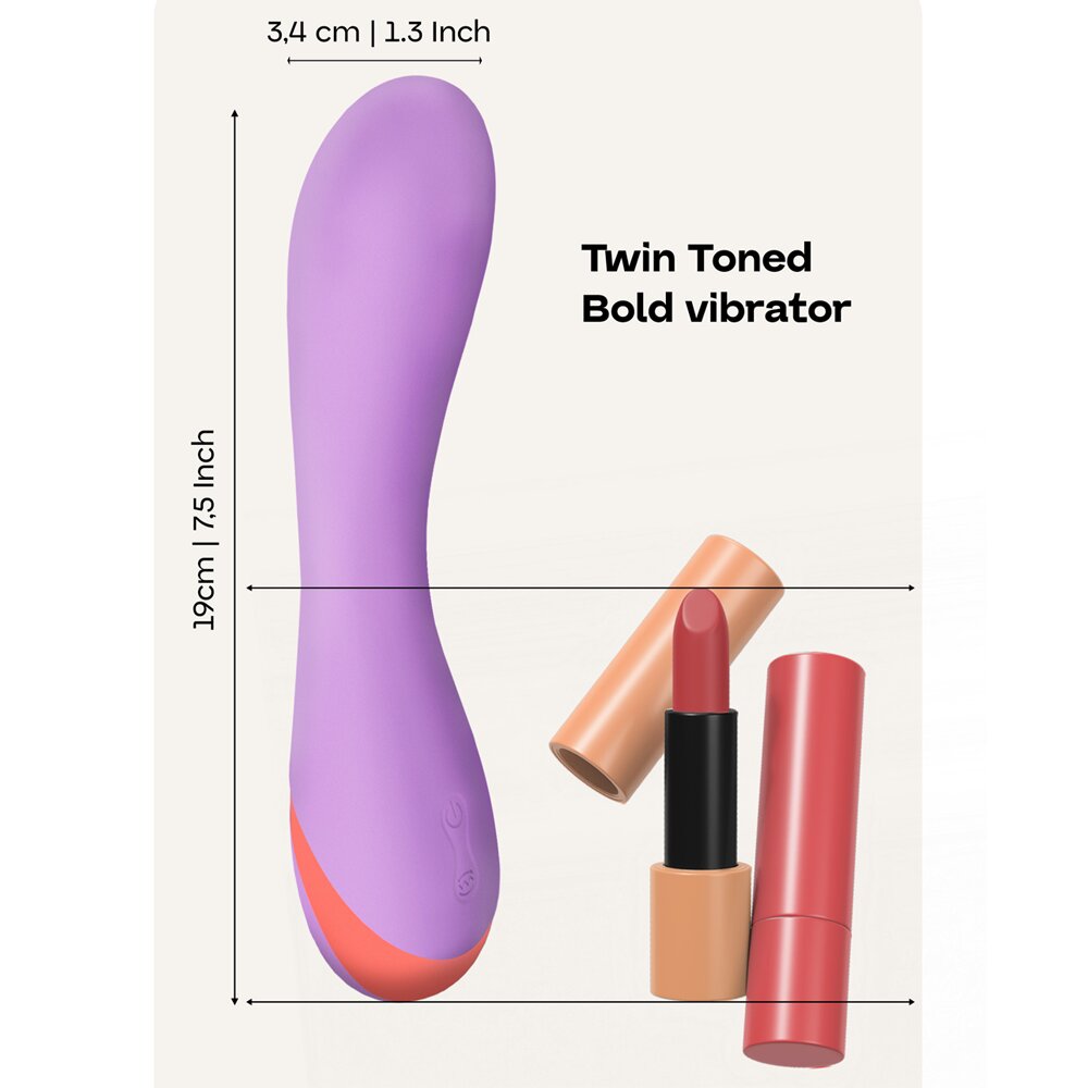 19.0cm Twin Toned Bold Vibrator Love Signal Dream Toys