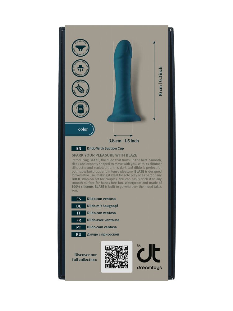 16.0cm Bold Blaze Silicone Dildo Dreamtoys