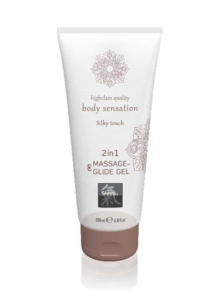Body Sensation Silky Touch 2 in 1 Massage & Glide Gel 200ml by Shiatsu