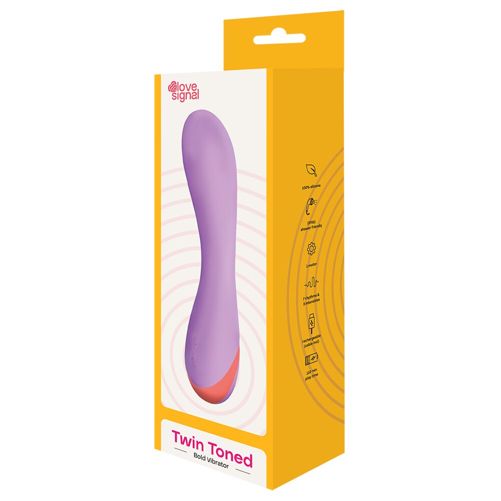 19.0cm Twin Toned Bold Vibrator Love Signal Dream Toys