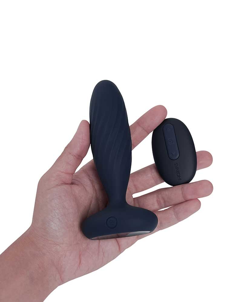 12.0cm Jordan Remote Controlled Butt Plug Navy Blue