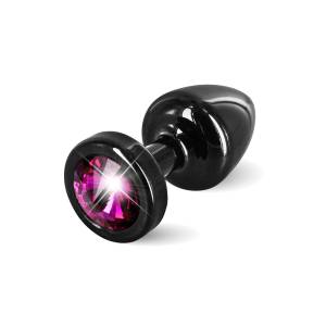 Anni Plug Black/Pink 5.50cm Swarovski Crystal by Diogol
