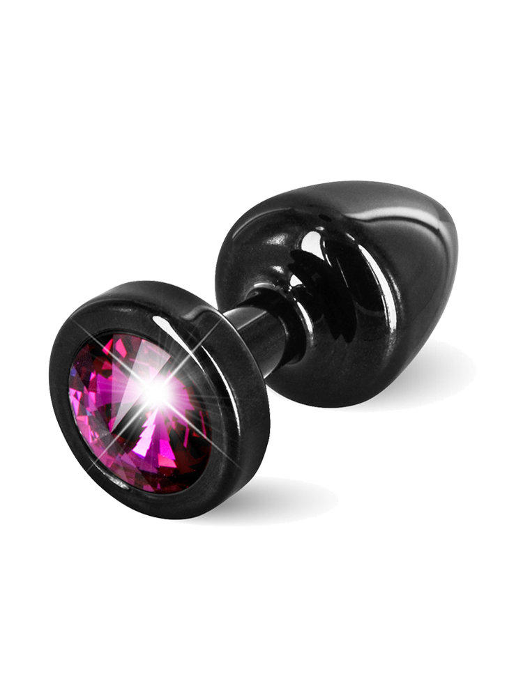 Anni Plug Black/Pink 5.50cm Swarovski Crystal by Diogol