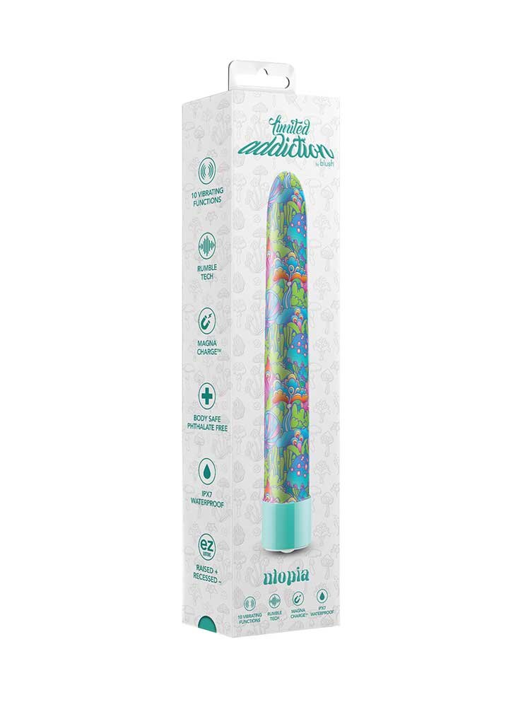 17.8cm Utopia Rechargable Classic Vibe Aqua Blush Novelties